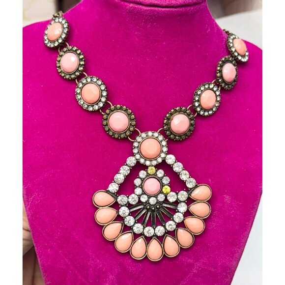 Vintage pink rhinestone collar necklace - Picture 1 of 4